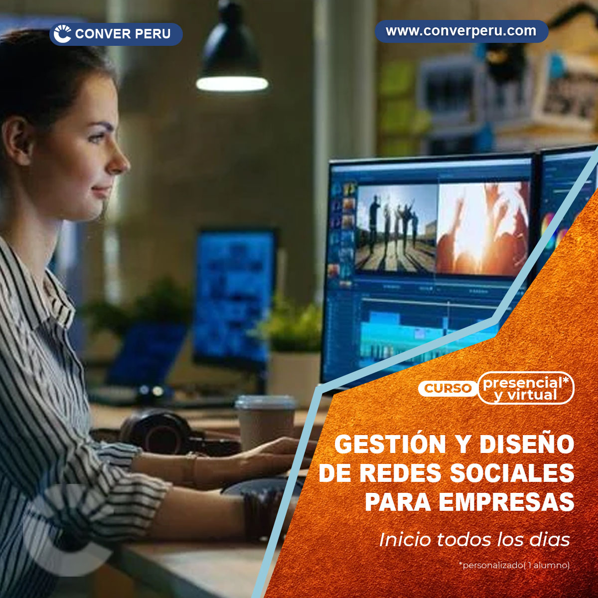 Para campañas en redes sociales y difundir a nivel mundial, un negocio. Facebook, twitter, youtube, linkedin, bloger.